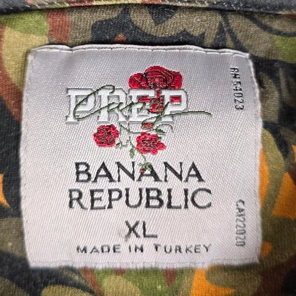 Banana Republic x Prep Curry Mens Floral Hooded Sweatshirt Oversized Size XL